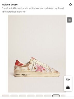 Golden Goose Stardan LTD Edition LAB Women's Sneakers in White and Red size 36